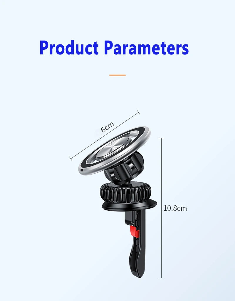MagSafe Car Phone Mount - 360° Magnetic Air Vent Holder
