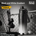 Insulated Sports Water Bottle with Handle - 1L Stainless Steel
