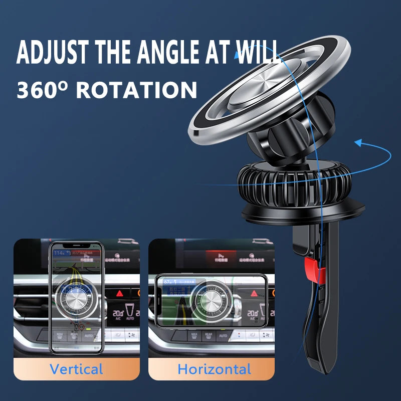 MagSafe Car Phone Mount - 360° Magnetic Air Vent Holder