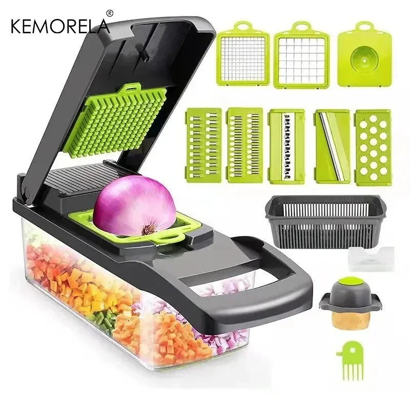 14-in-1 Multifunctional Vegetable Chopper - Kitchen Slicer & Dicer