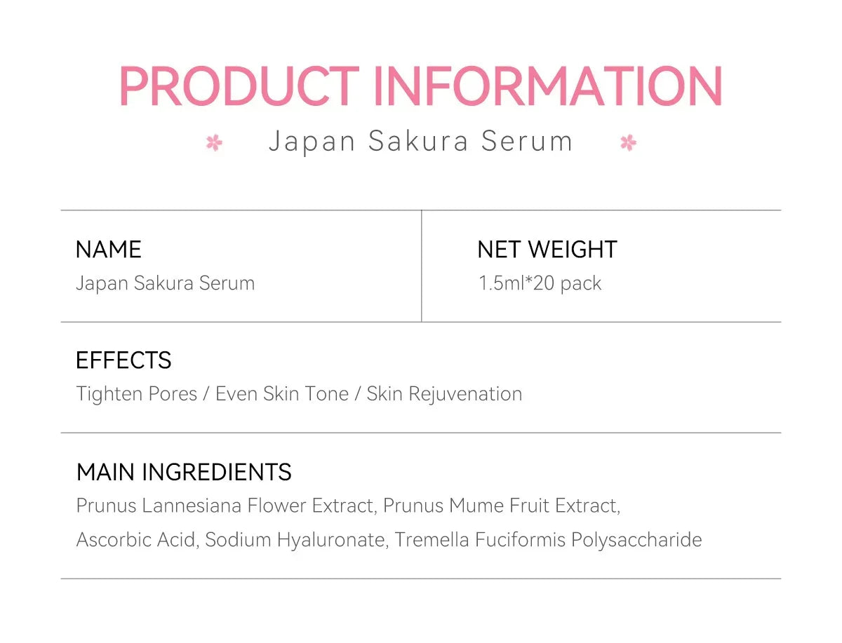 Sakura Brightening Face Serum (Glow & Pore Tightening)