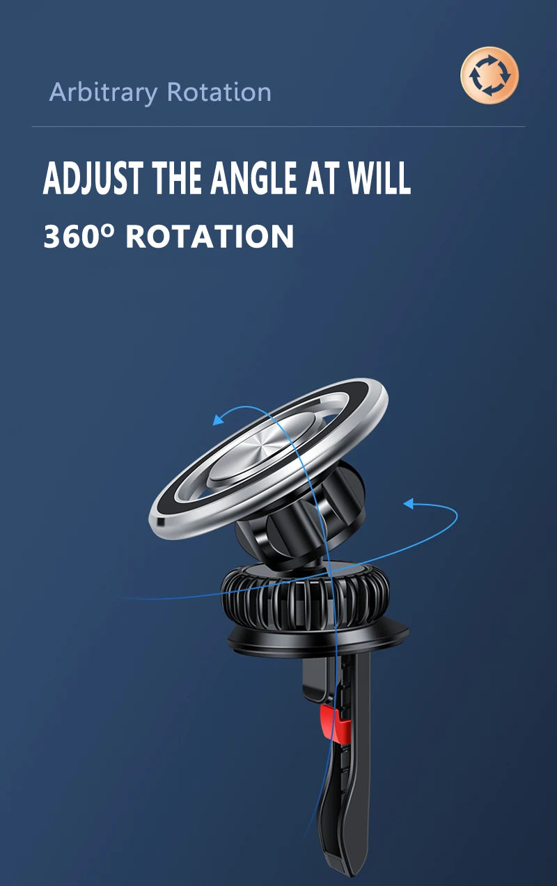 MagSafe Car Phone Mount - 360° Magnetic Air Vent Holder