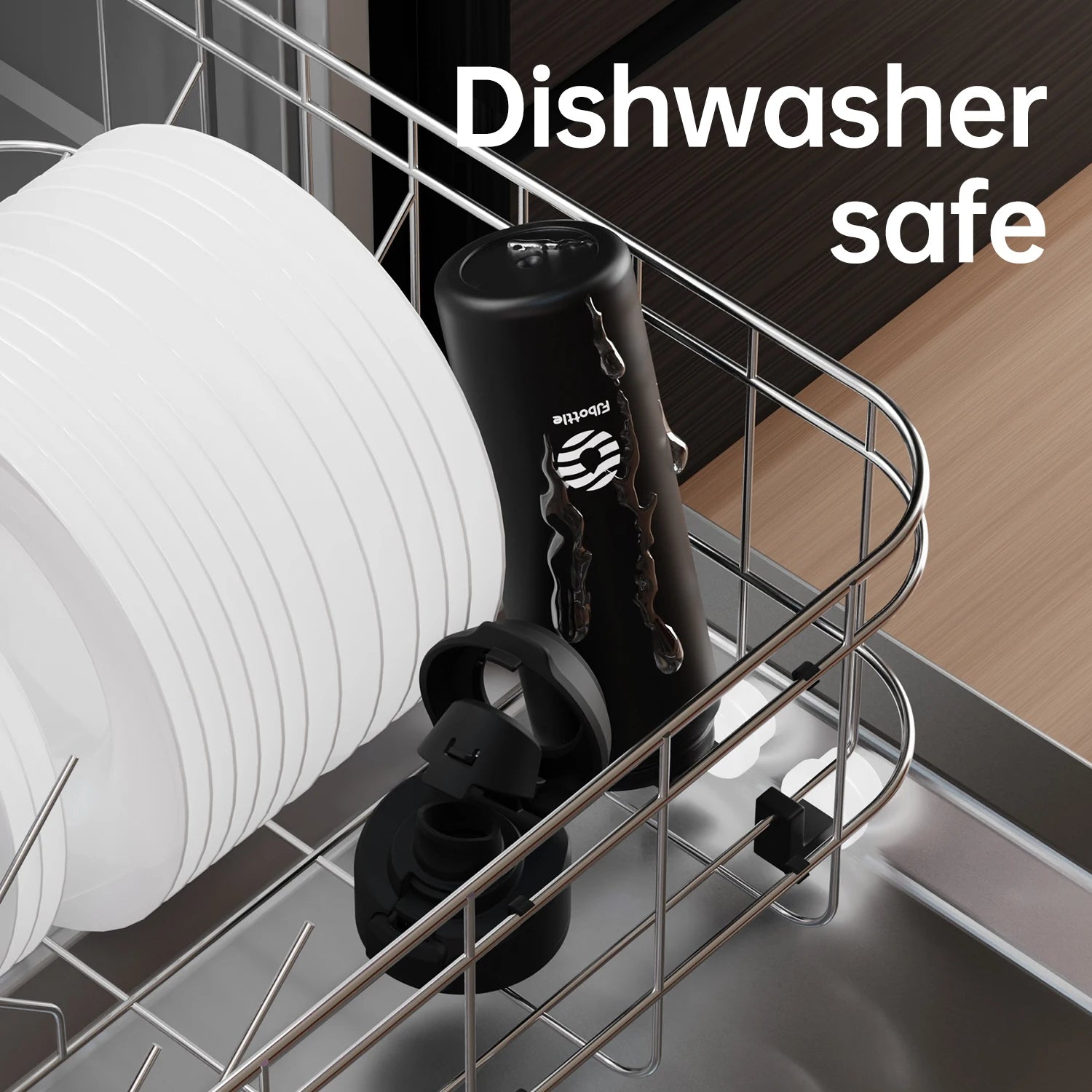 Magnetic Thermos Water Bottle with Phone Holder - 950ml Insulated